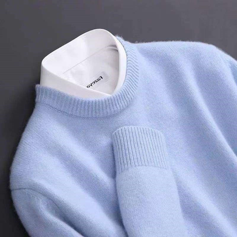 Men's Round Neck Knitted Sweater ? Casual Warm Top