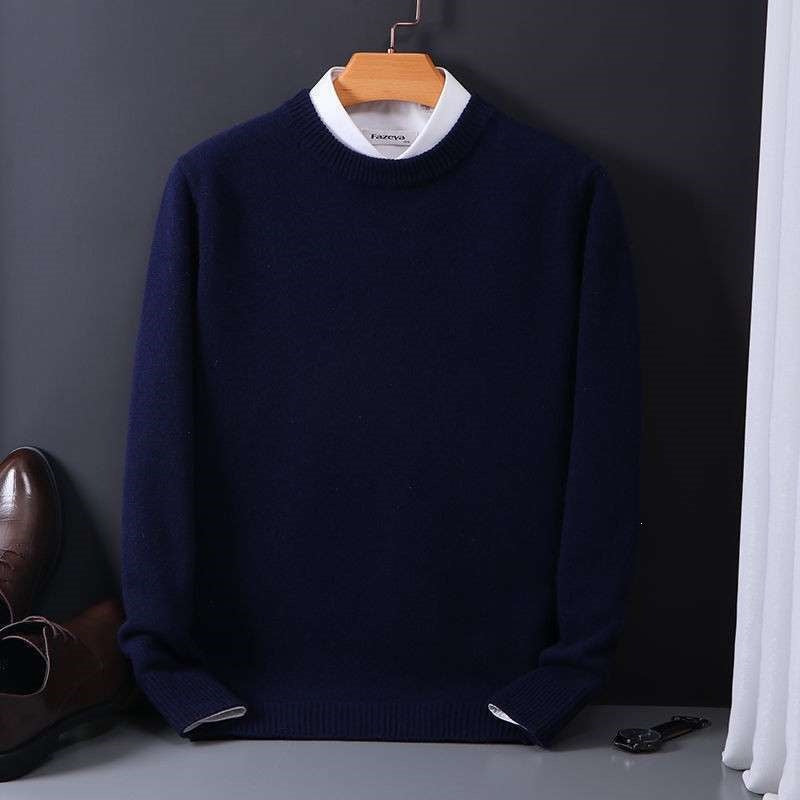 Men's Round Neck Knitted Sweater ? Casual Warm Top