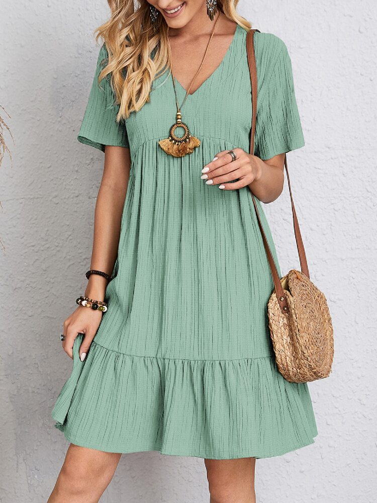 Women’s Casual Summer Dress – Loose Fit Short Sleeve Design