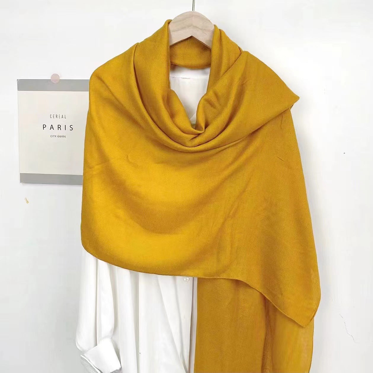 Classic Monochrome Long Shawl Scarf – Soft, Warm & Timeless Style