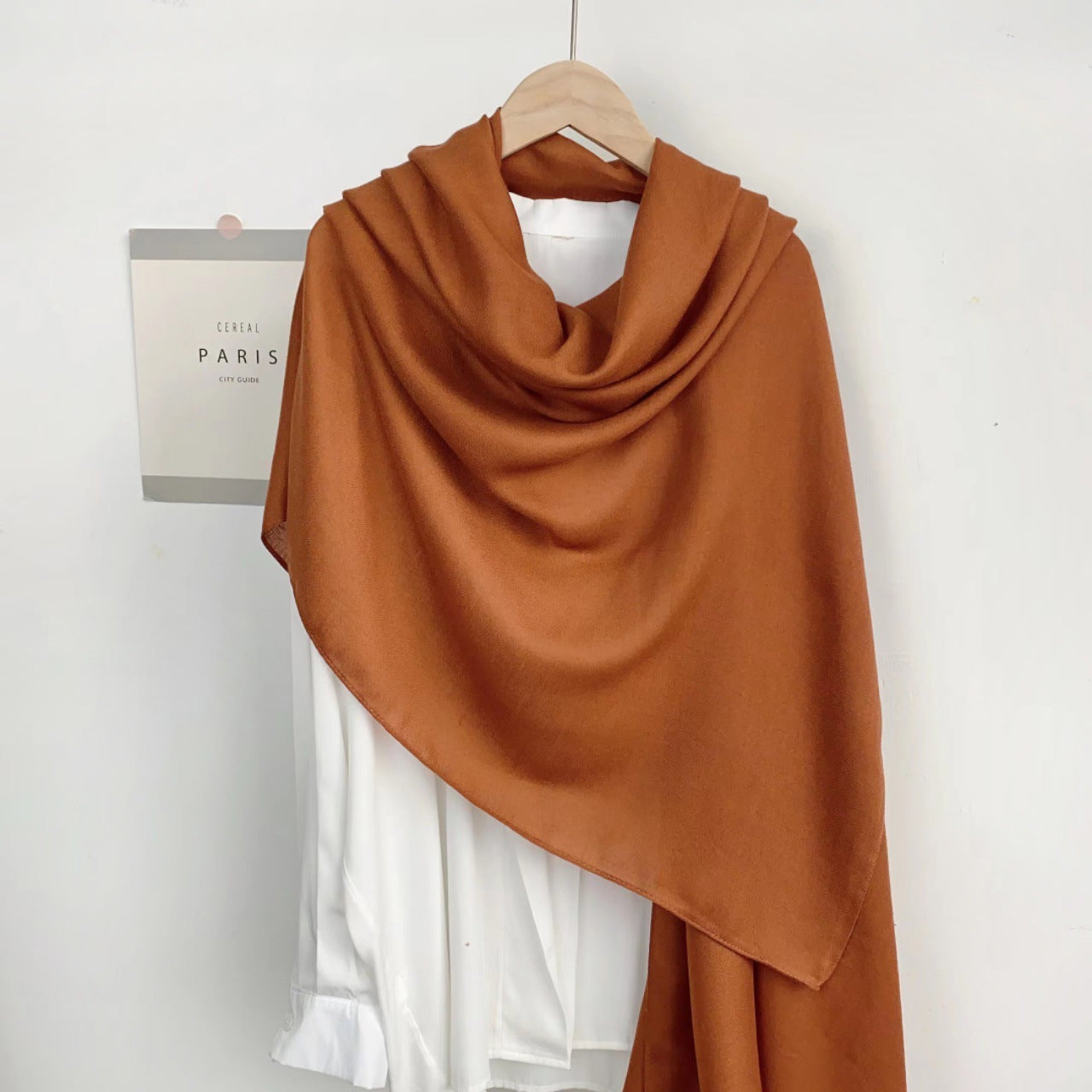 Classic Monochrome Long Shawl Scarf – Soft, Warm & Timeless Style
