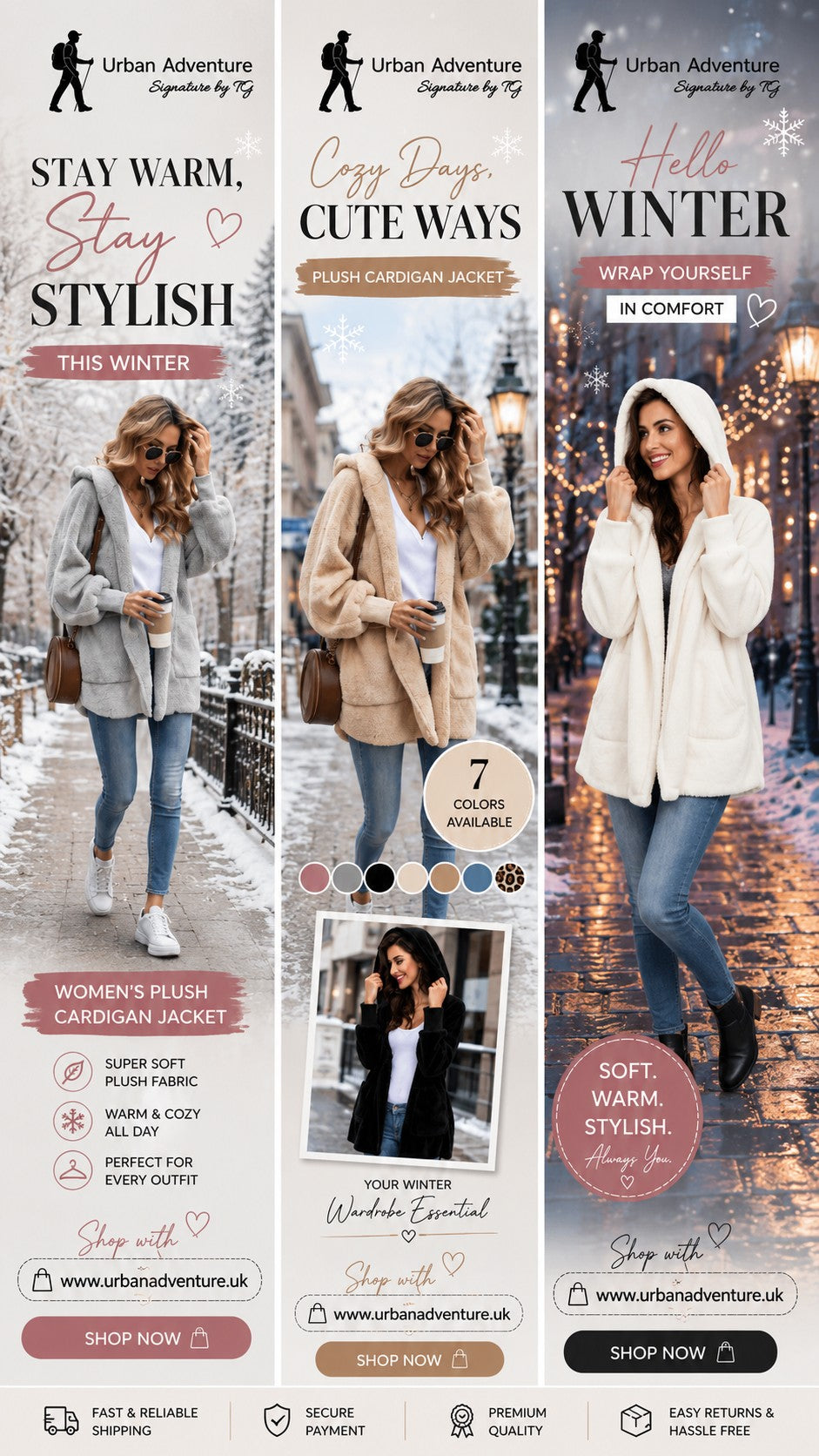 Women’s Winter Plush Cardigan Jacket